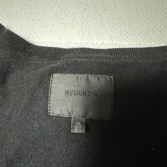 Musium Div. V-neck Leopard Print Black Pocket Cardigan - Picture 5 of 5